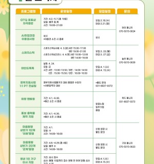 2026.4. 광주시 청년지원센터 4월 프로그램